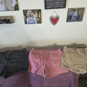 UNIONBAY Women's Cargo Shorts - Black, Pink, Tan